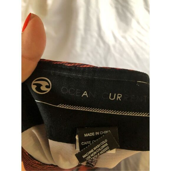 Ocean Current Men's Multi Colored Striped Drawstring Swimwear Board Shorts Size - Picture 6 of 7